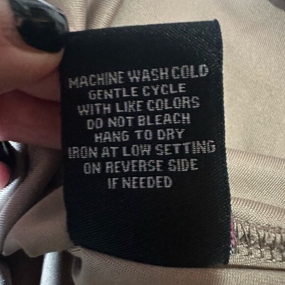 NWT Justify Dress Women’s XL Tan Brown Fitted Long Stretch *Flaw - Picture 14 of 16